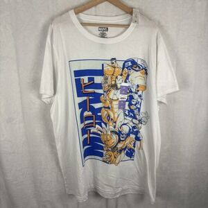 Marvel T-Shirt Short Sleeve Graphic White Kanji Group Shot Size 2XL NWT‎